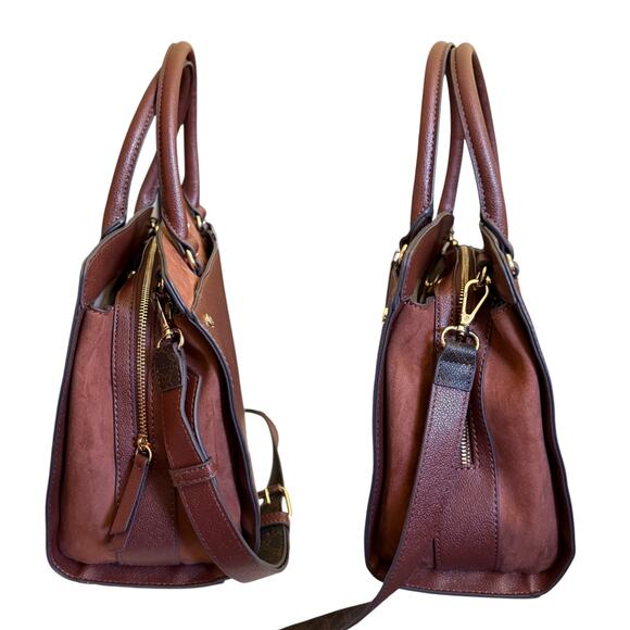 Nine West Irwyn Brown Mahogany Top Handle Shoulder Bag NEW - Picture 8 of 8